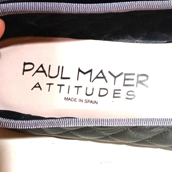 Paul Mayer Best Quilted Ballet Flats Silver Green sz 10.5 - Picture 8 of 13